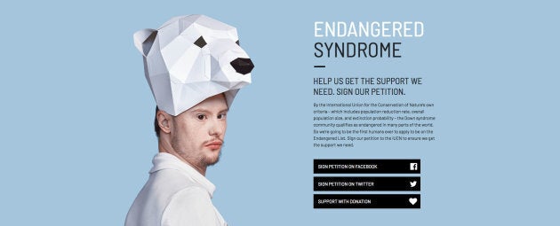 Dylan Harman poses for the Canadian Down Syndrome Society's "Endangered Syndrome" campaign.