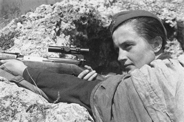 Sniper Lyudmila Pavlichenko, who worked from 1916-1974.