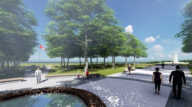 Artist's rendering of The Vimy Foundation Centennial Park designed by Linda Dicaire.