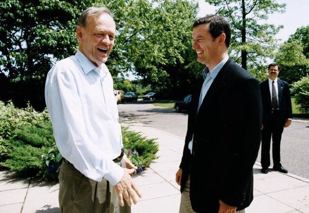 Chrétien gets ready to grab me by the neck during one of our last meetings before I left The Toronto Star in 2003 for a teaching job at Carleton.