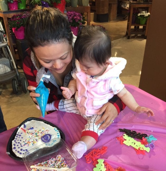 The author and her daughter.