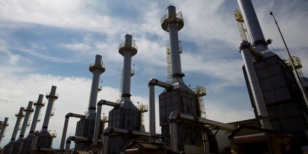 Steam generators at a Cenovus facility in Conklin, Alta., Aug. 15, 2013. Cenovus is calling on the Alberta government to limit oil production in the province.