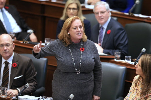 Social Services Minister Lisa MacLeod speaks at Queen's Park in Toronto on Oct. 30, 2018.