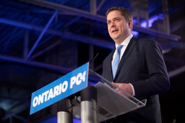 Federal Conservative Leader Andrew Scheer addresses the Ontario PC Convention in Toronto on Nov. 17, 2018.