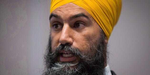 NDP Leader Jagmeet Singh speaks during the second day of a three-day NDP caucus national strategy session in Surrey, B.C., on Sept. 12, 2018.