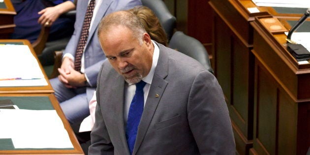 Ontario Minister of Economic Development Todd Smith speaks in the legislature in Toronto on Sept. 15, 2018.