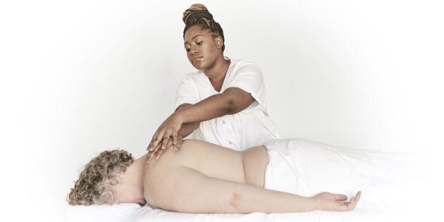 Muluba Habanyama, one of the HIV+ healers, will provide massage services at Casey House's Healing House.