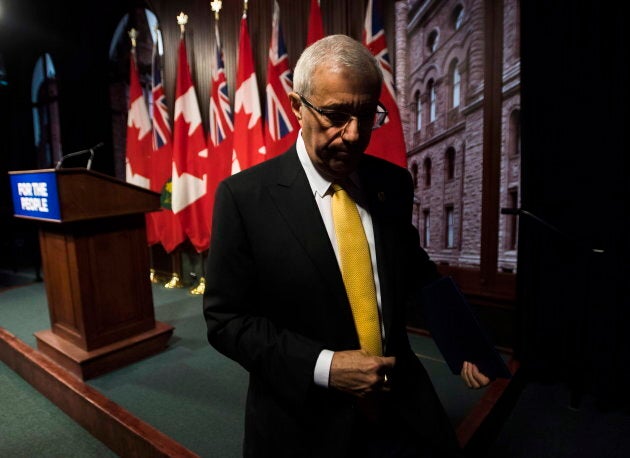 Ontario Finance Minister Vic Fedeli after tabling the 2018 Ontario Economic Outlook and Fiscal Review at Queen's Park in Toronto on Nov. 15, 2018.