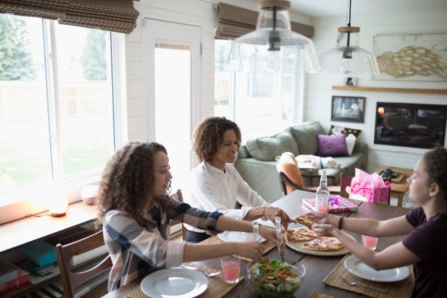 Teens are more likely to eat more fruits and vegetables if they have regular family meals, new research shows.