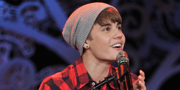 Justin Bieber at Massey Hall on Dec. 21, 2011 in Toronto.