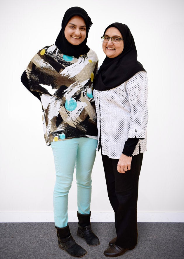 Daughter Fatima Ahmed (on the left) with her Pakistani-born mother Ruby on the right.