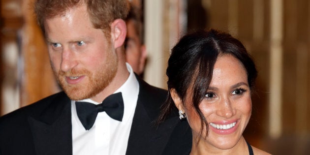 Meghan, Duchess of Sussex and Prince Harry, Duke of Sussex attend The Royal Variety Performance 2018 at the London Palladium on November 19, 2018 in London.