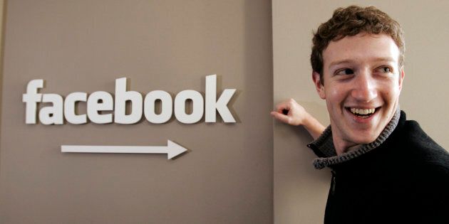 This Feb. 5, 2007 file photo shows Facebook founder Mark Zuckerberg at Facebook headquarters in Palo Alto, Calif.