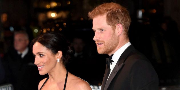 Prince Harry, the Duke of Sussex and Meghan, the Duchess of Sussex attend the Royal Variety Performance at the London Palladium.