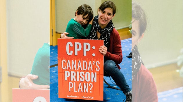 Tamara and her son at the CPPIB meeting in Vancouver on Nov. 26, 2018.