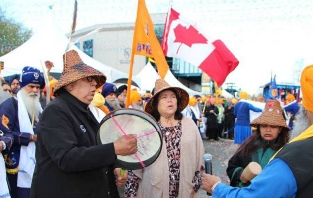 First Nation reps open the Surrey Khalsa Day Parade.