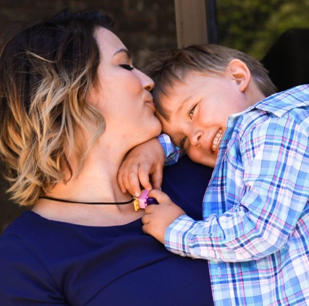 The author and her son.