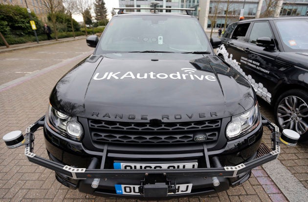 A Range Rover self-driving car.