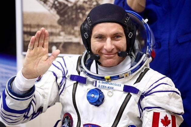 Canadian Space Agency astronaut David Saint-Jacques before a launch to the International Space Station, at the Baikonur Cosmodrome in Kazakhstan on Dec. 3, 2018.