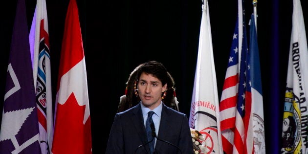 Prime Minister Justin Trudeau addresses the Assembly of First Nations Special Chiefs Assembly in Ottawa on Dec. 4, 2018.