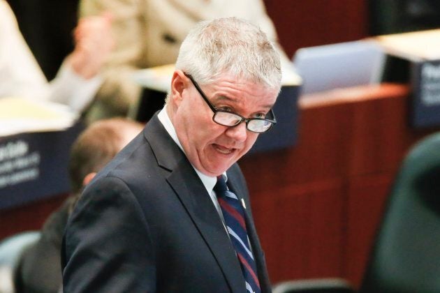 Councillor Paul Ainslie speaks in council chambers on March 28, 2017.