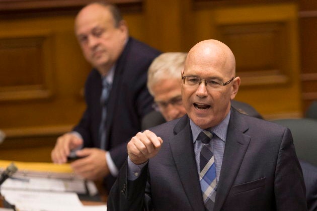 Steve Clark, Ontario minister of municipal affairs, responds during question period at Queen's Park in Toronto, on Sept. 13, 2018.