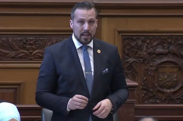 NDP MPP Ian Arthur speaks in the legislature on Dec. 4, 2018.