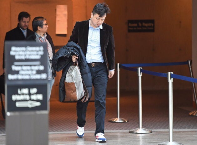 Liu Xiaozong, husband of Meng Wanzhou, arrives at a B.C. courthouse on Dec. 10, 2018.