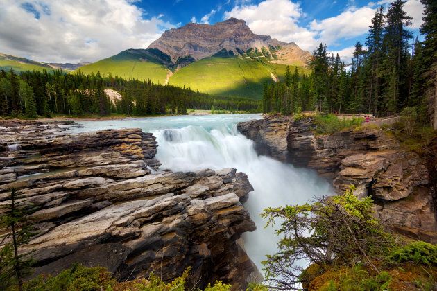 Jasper National Park's Athabasca Falls in Jasper, Alta.