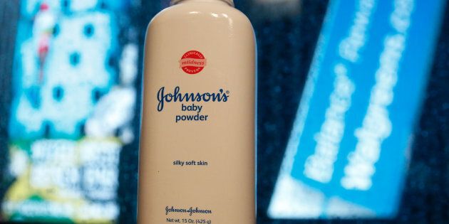 A bottle of Johnson and Johnson Baby Powder is seen in a photo illustration taken in New York on Feb. 24, 2016.