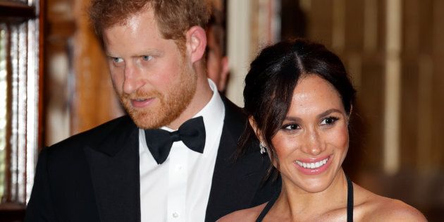 The Duke and Duchess of Sussex attend the 2018 Royal Variety Performance in London on Nov. 19.