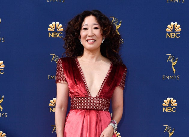 Sandra Oh attends the 70th Emmy Awards in Los Angeles, California on Sept. 17.