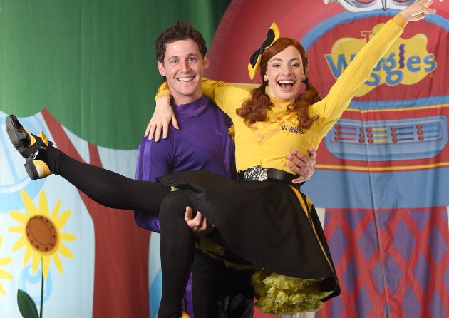 Lachlan Gillespie and Emma Watkins from children's band 'The Wiggles', pictured in 2015.