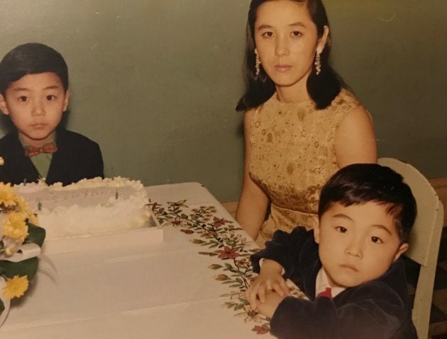 Three-year-old Koh (front, right) with his mother and brother in Vancouver in 1968.