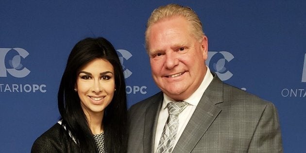 Ontario Progressive Conservative MPP Goldie Ghamari poses with Premier Doug Ford in a Facebook photo.