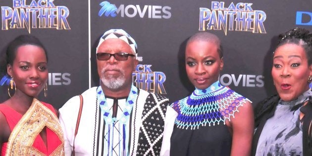 From left to right: Lupita Nyongo, John Kani, Danai Gurira and Connie Chiume during the