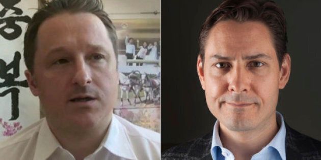 Michael Spavor (L) and Michael Kovrig were detained in China shortly after Canadian authorities arrested Meng Wanzhou, a high-ranking executive at Huawei Technologies, in Vancouver.