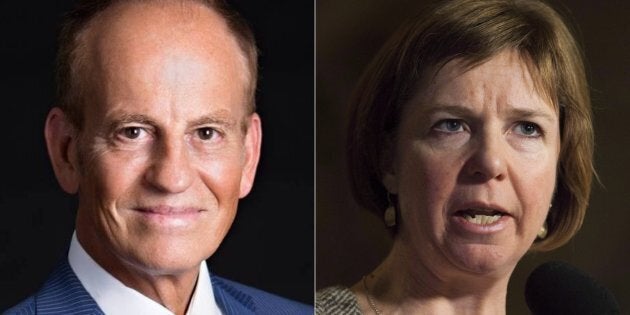 Liberal MP Nicola Di Iorio, outgoing NDP MP Sheila Malcolmson are shown in a composite image.