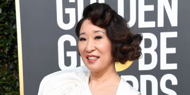 Host Sandra Oh attends the 76th Golden Globe Awards on Jan. 6, 2019 in Beverly Hills, California.