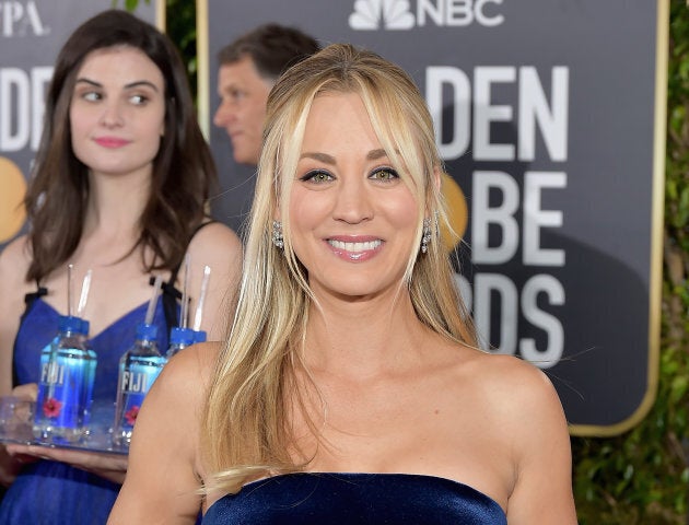 Kaley Cuoco at the Golden Globes.