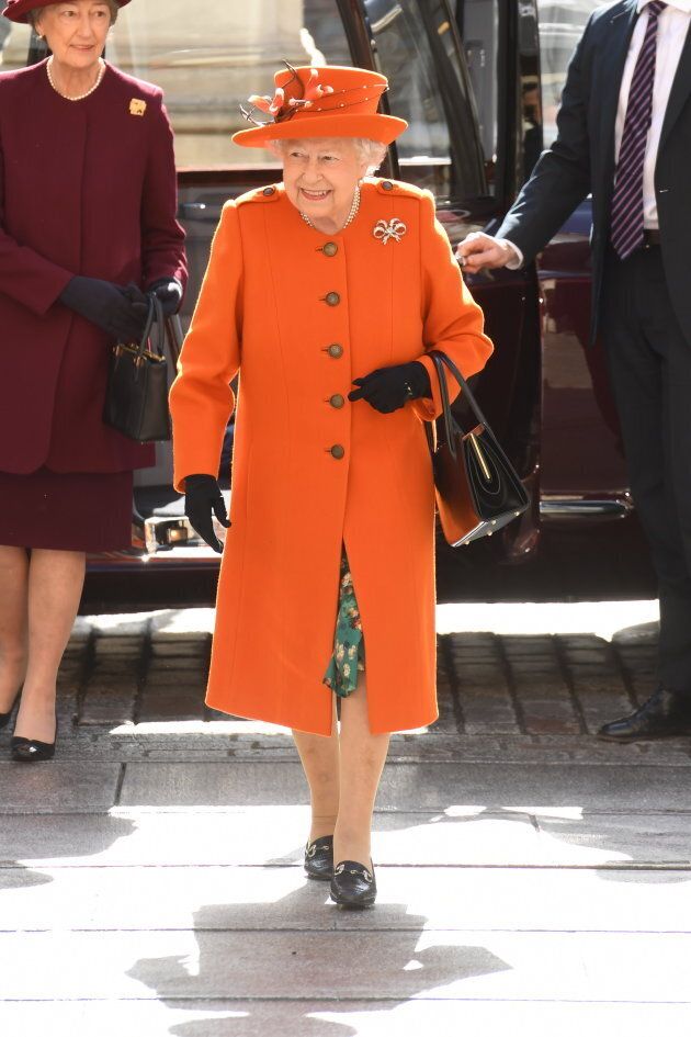Queen Elizabeth II opens the new Burlington Wing on March 20, 2018.