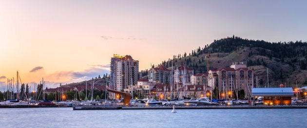 Sunset over Okanagan Lake, Kelowna, B.C.