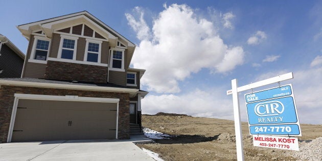 A newly built house for sale Calgary, April 7, 2015. Like most of Canada's largest cities, Calgary saw a decline in home prices in the fourth quarter of 2018.