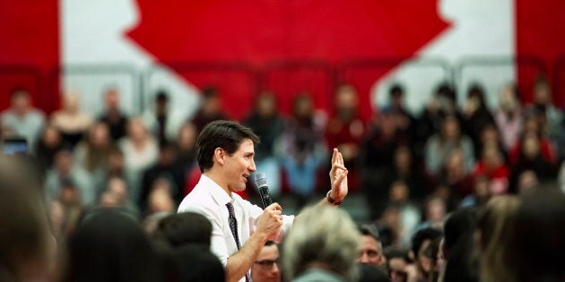 Prime Minister Justin Trudeau speaks during a town hall at Brock University in St. Catharines, Ont. on Jan. 15, 2019.