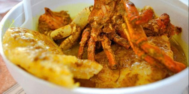 Delectable homemade curry crab and dumplings ftw.