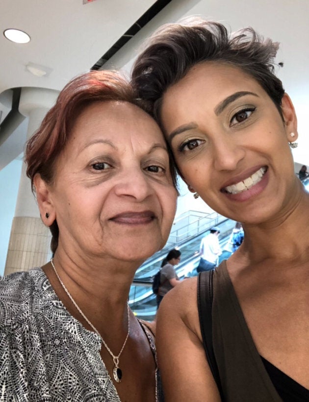 Natalie Ramtahal and her mother Basdaye Ramtahal enjoying a day of shopping at the Toronto Eaton Centre.