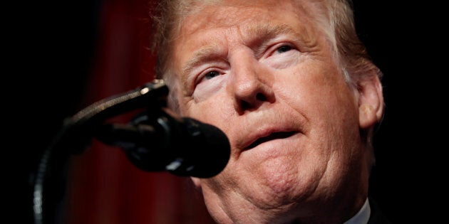 U.S. President Donald Trump speaks during the Missile Defense Review announcement at the Pentagon in Arlington, Va., Jan. 17, 2019.