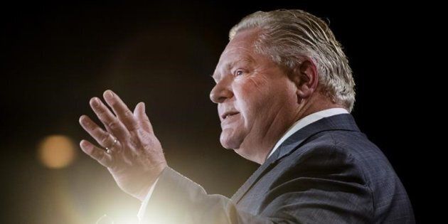 Ontario Premier Doug Ford speaks at the Economic Club of Canada in Toronto on Jan. 21, 2019.