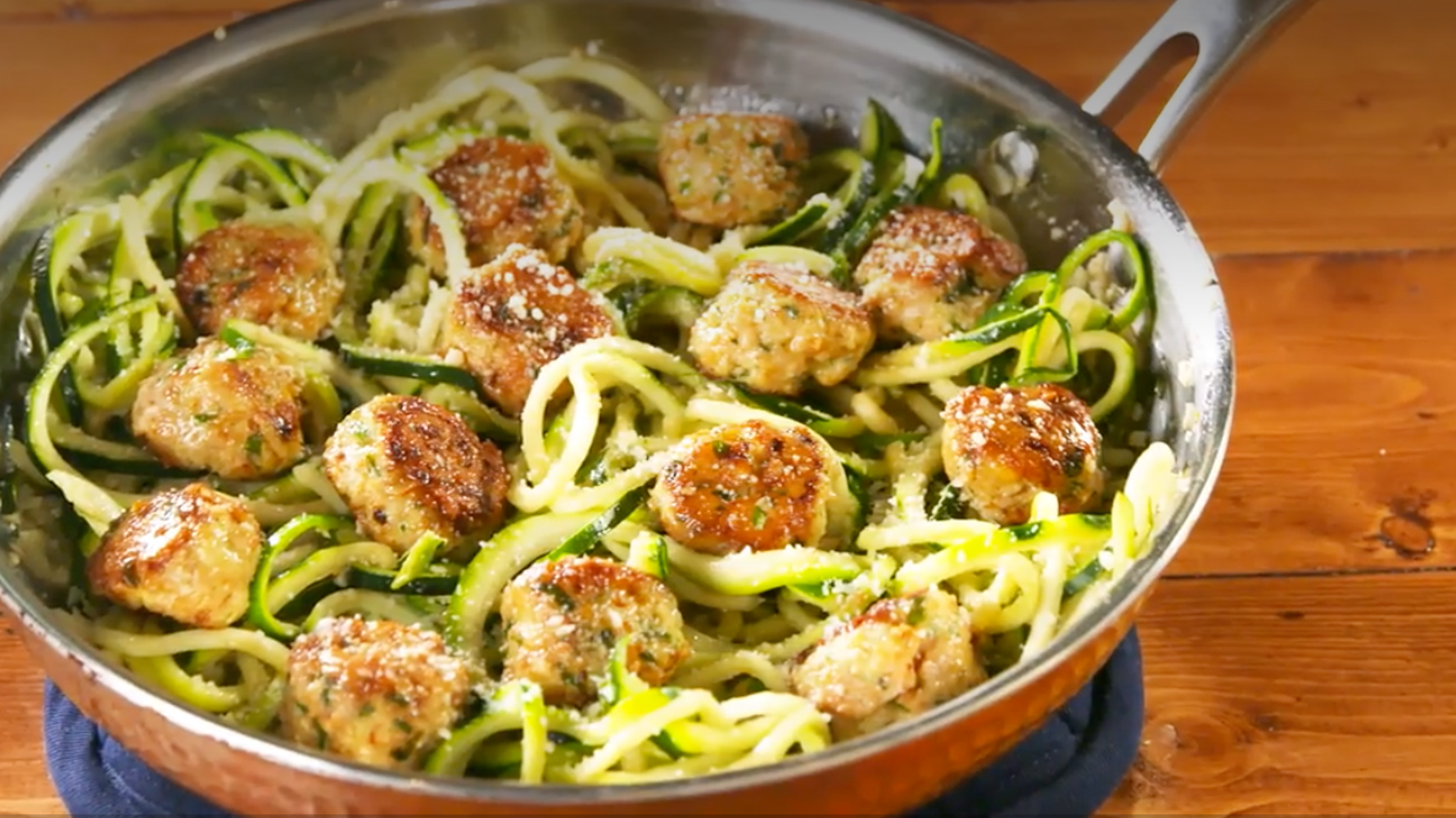 This Easy Meatballs Recipe Uses Chicken And Zucchini Noodles HuffPost