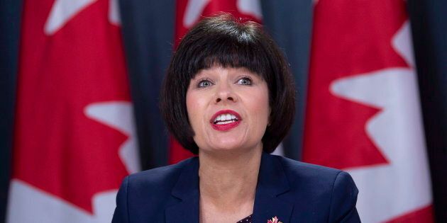 Health Minister Ginette Petitpas Taylor speaks during a news conference on legalized cannabis in Ottawa on Oct. 17, 2018.